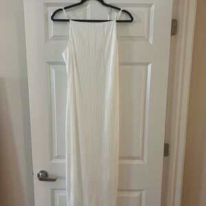 Bridal Shower - Beaded Pearl Ripple Texture White Cocktail Dress